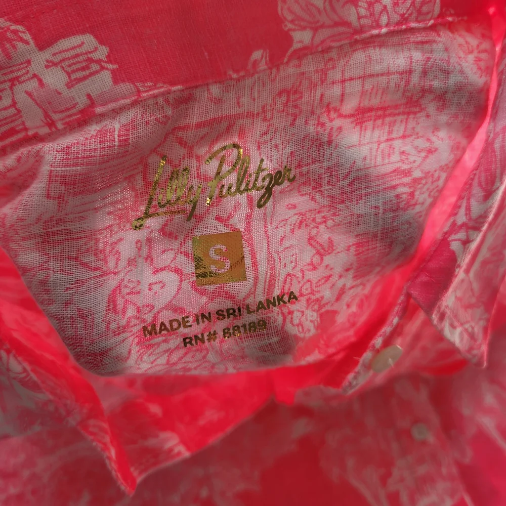 Lilly Pulitzer Vibrant Pink Button-Down Shirt - Picture 8 of 12